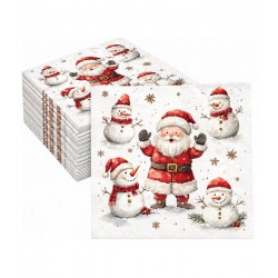 Pacote com 20 Guardanapos 33x33cm de Papel Napkin Jolly friends Folhas triplas